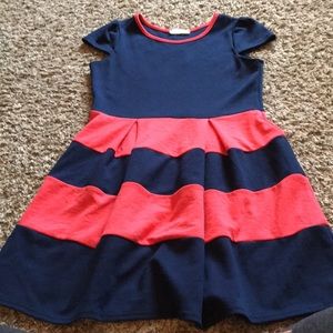 Girls blue and orange dress